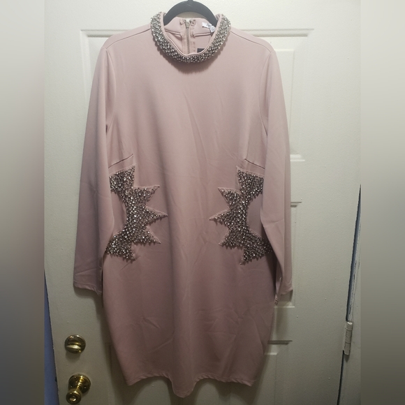 Pink Rhinestone Mini Dress - Picture 5 of 8